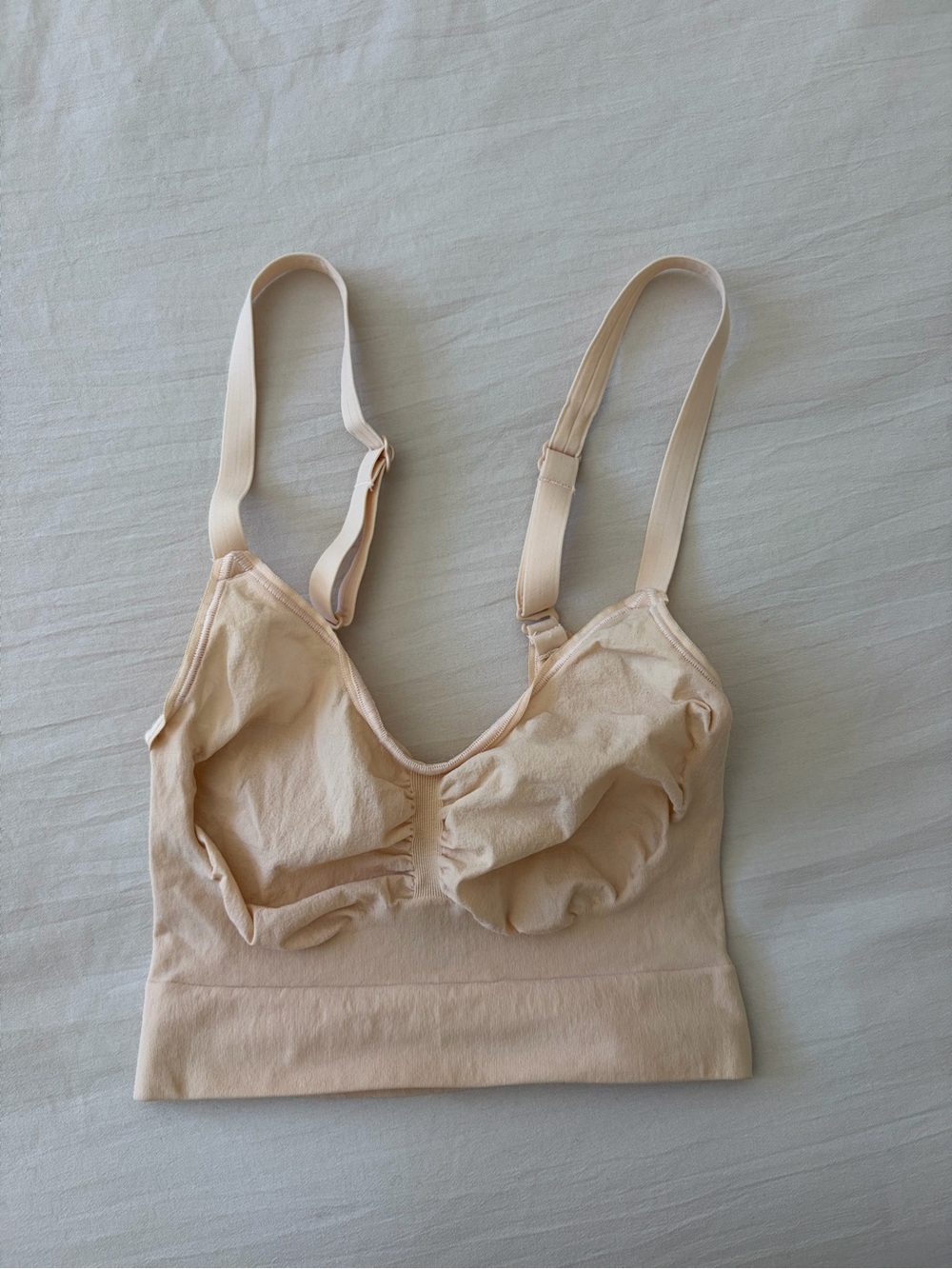 SKIMS Light Beige Seamless Bralette with Adjustable Straps